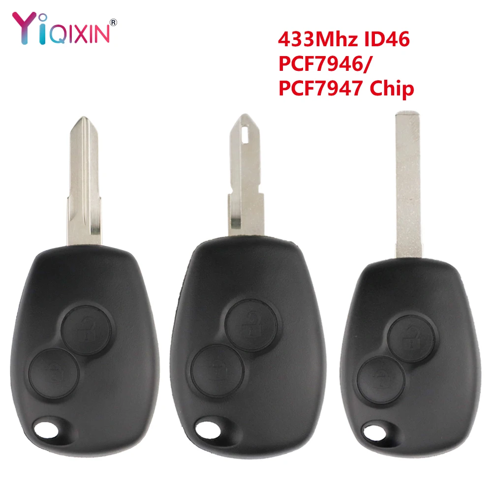 

YIQIXIN Car Remote Key For Renault Duster Modus Clio 3 Twingo DACIA Logan Sandero Kangoo Megan ID46 433MHz PCF7946 PCF7947 Chip