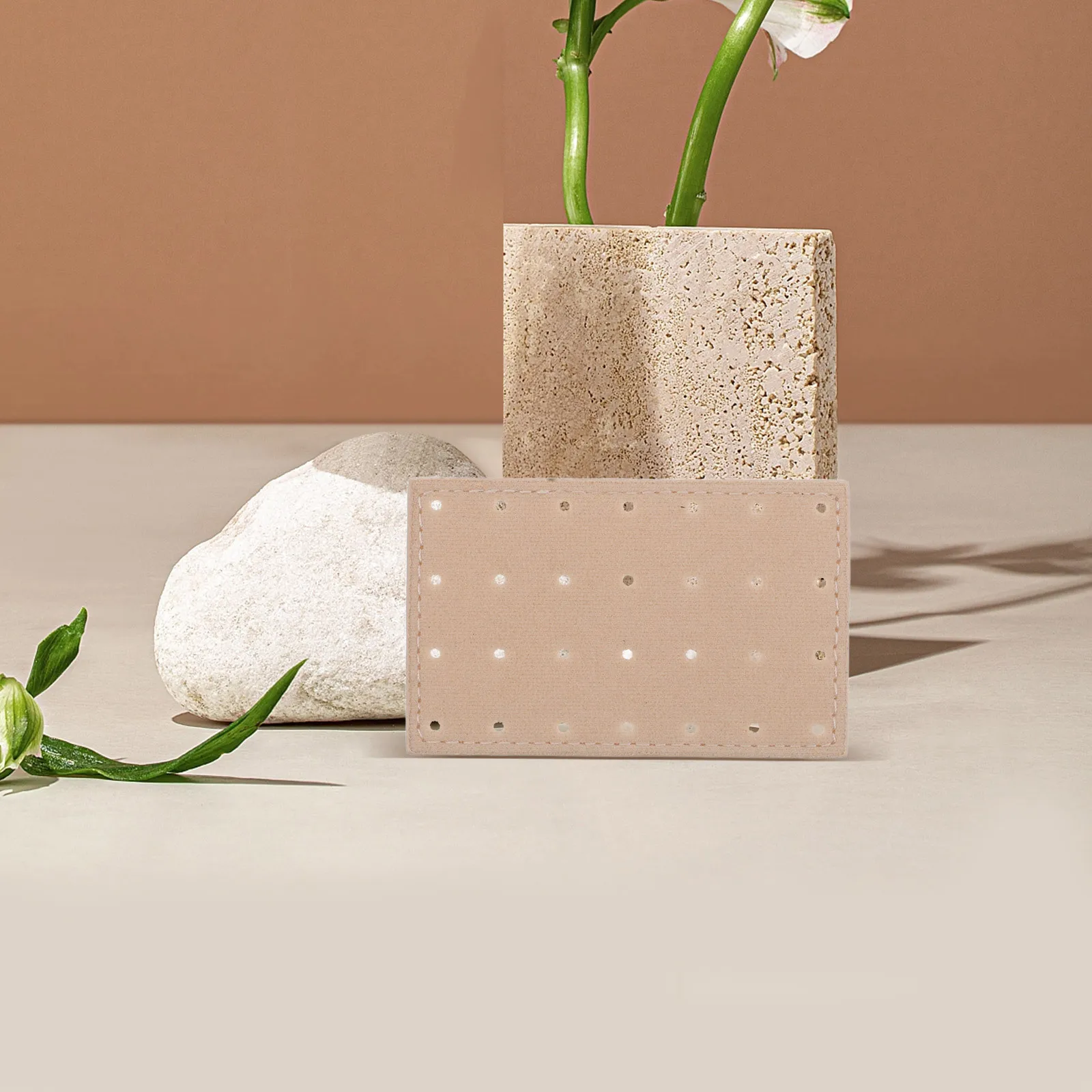 6 قطعة لوحة تخزين القرط المحمولة متعددة الفتحات منظم النسيج للسفر والمنزل قرط الاذن المرصع عرض الأذن ترصيع رف شاشة #1