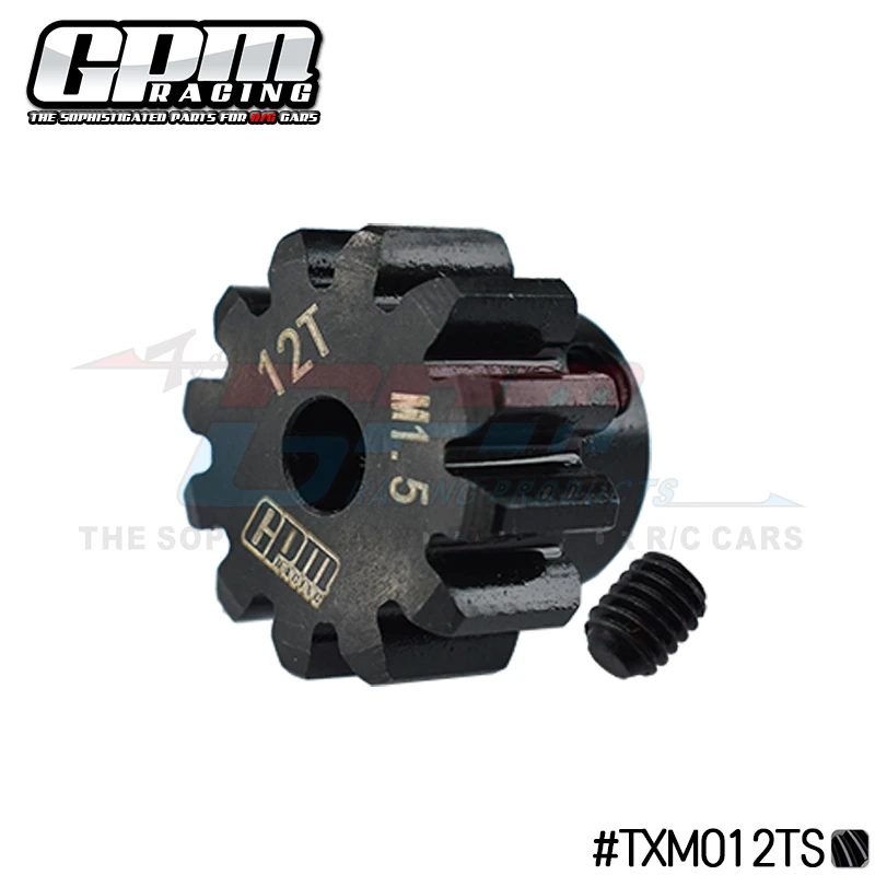 

GPM Medium Carbon Steel Motor Gear 12T For TRAXXAS 1/5 X-Maxx 6S Monster Truck