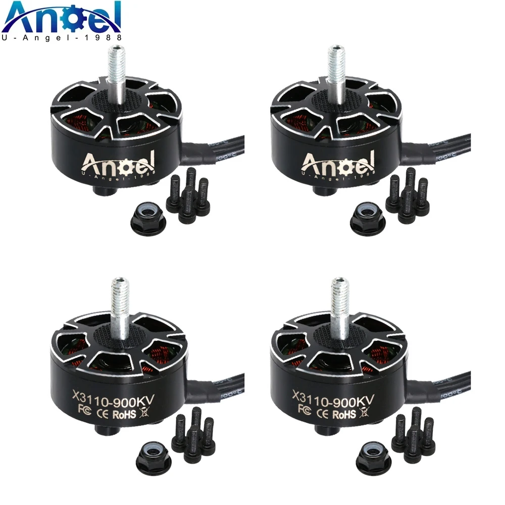 

4pcs UAngle X3110 3110 900KV 1050KVBrushless 4-6s Motor For 6-9 Inch Props Compatible With RC Drones In FPV Racing