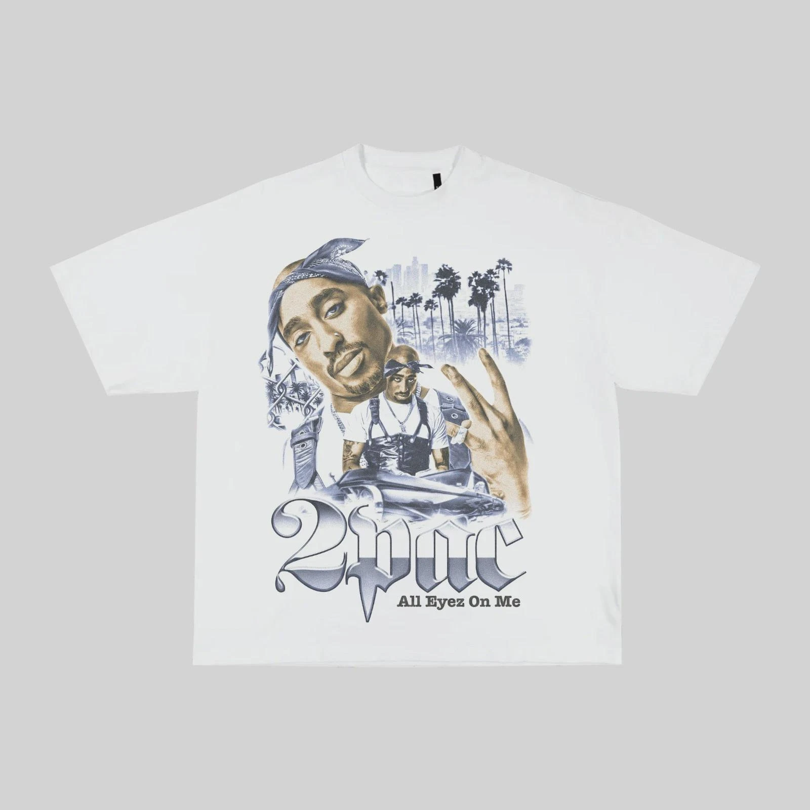 90s Tupac Shakur Hip Hop Rock Commemorative T-shirt 2026 Summer Men's Women's Oversized Cotton Streetwear Punk Y2k Style Casual