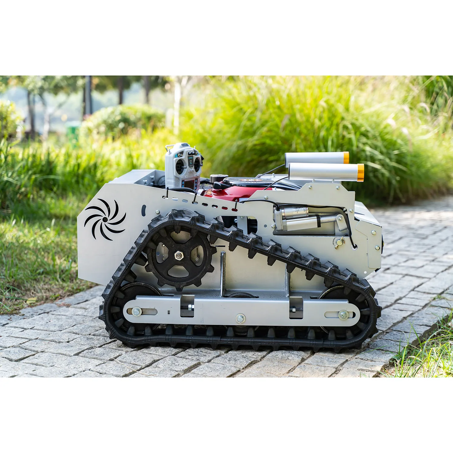 2024 new DZR Full automatic mini remote control automatic gasoline power grass weeder for garden weeding crawler mower