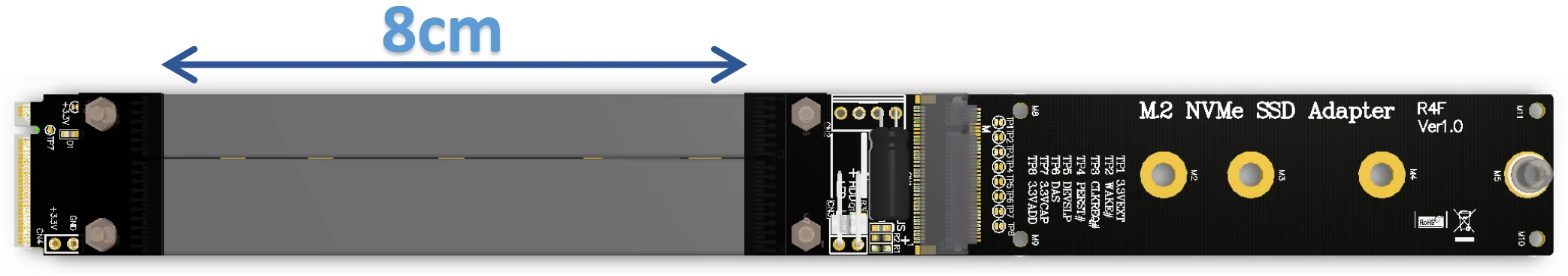 M. 2 NVMe SSD solid-state drive extension cable M2 supports PCI-E 3.0 x4 full speed ADT