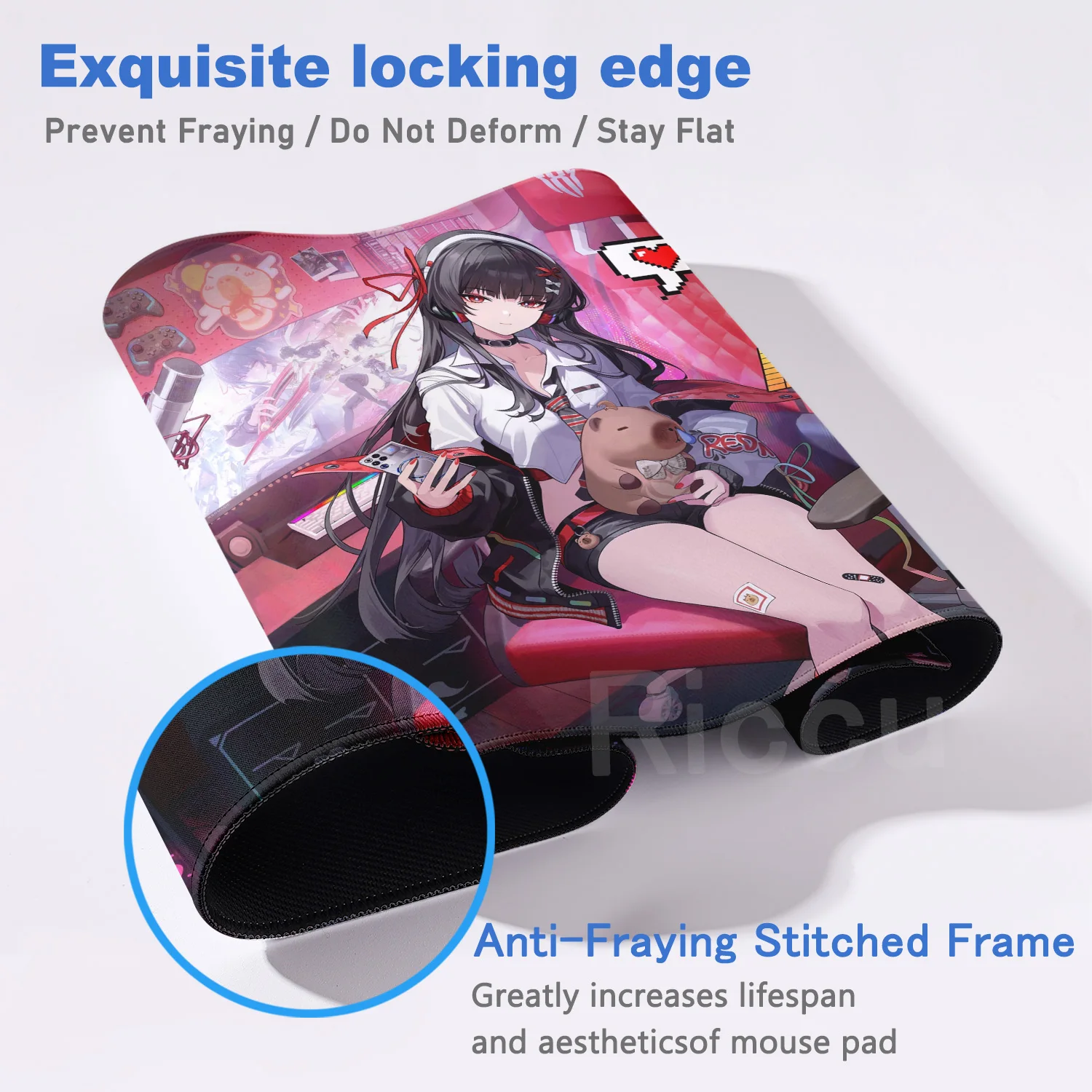 400X900MM Wuthering Waves Chisa PC accessoires uitbreiden Muismat Gaming Muismat Kawaii Anime Meisje Bureau Mat Rubber kantoor Tapijt