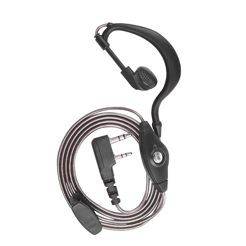 2 Pin K-Type Headset Aluminum Foil Earphone For Walkie Talkie BAOFENG KENWOOD QUANSHENG TYT HYT K-Jack Two Way Radios Headphone