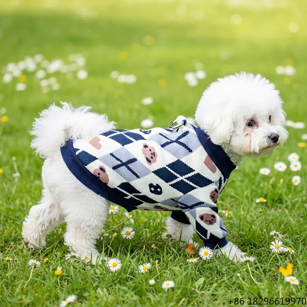 Autumn Winter Round Neck Fleece Suit Warm Comfortable Casual Teddy Dog Clothes