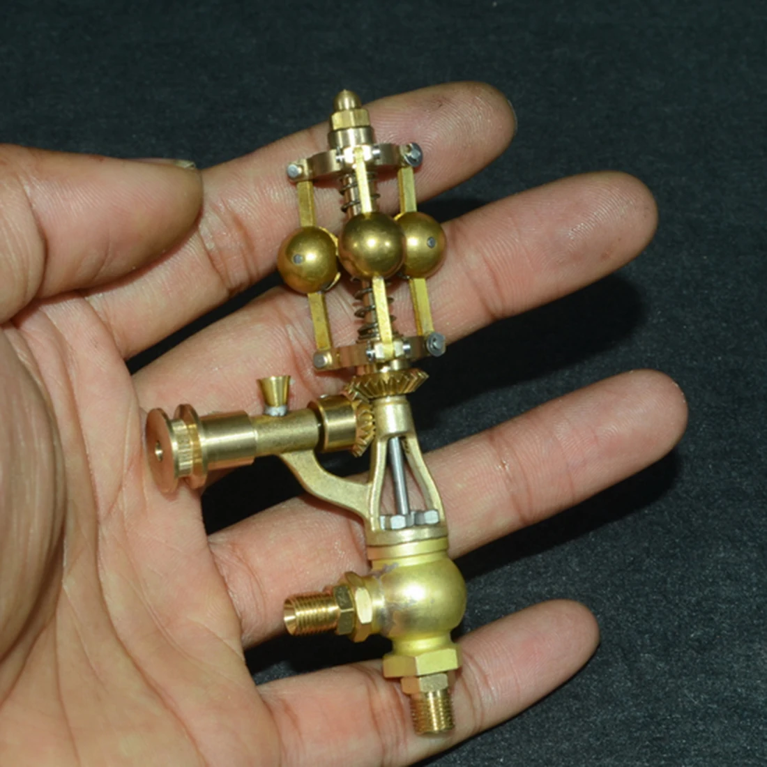 Mini motor de vapor de latón, modelo de bola voladora, gobernador de física, potencia de vapor, juguete educativo, regalo de cumpleaños