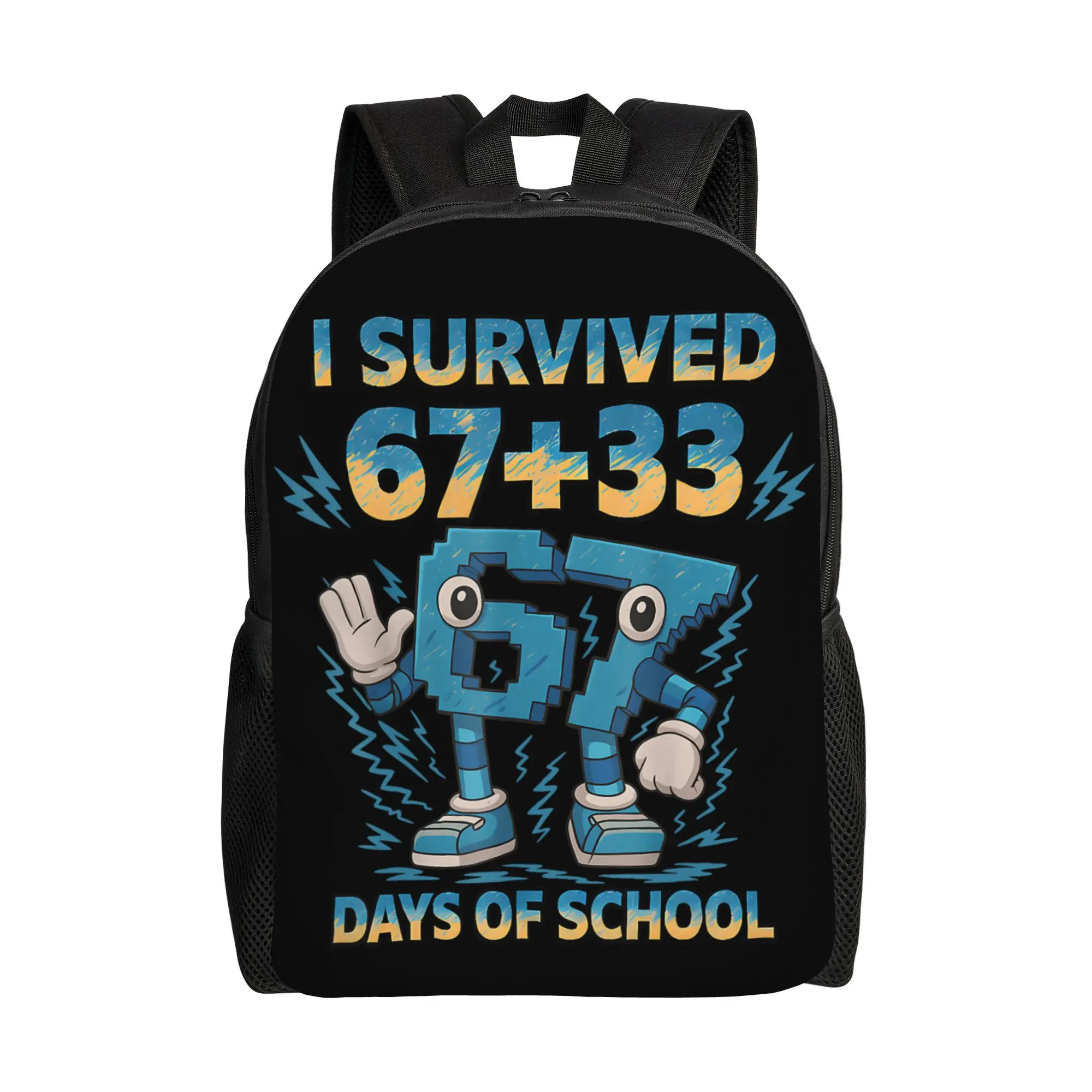 

I Survived 67 33 Days of School 6 7 Italian Brainrot Meme Backpack Boy Girl Large Backpacks School Bags High Quality Rucksack