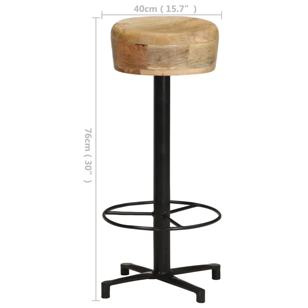 vidaXL Bar Stools 2 pcs 76 cm Solid Mango Wood Bar furniture/bar stools