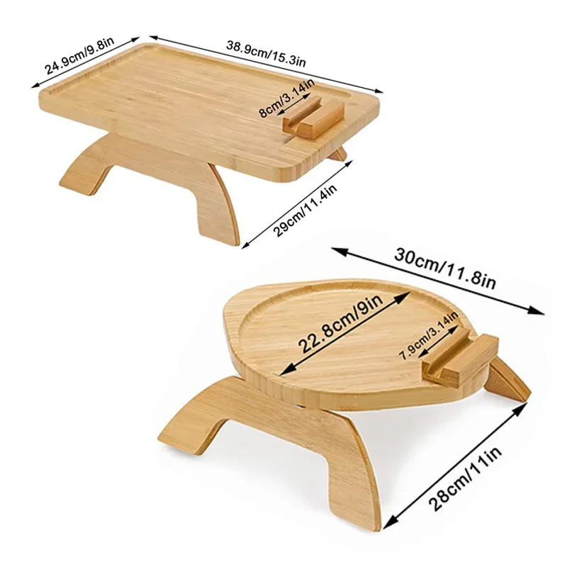 Foldable Couch Tray With 360° Rotating Phone Holder Bracket Armrest Sofa Clip On Side Table Snacks Drinks Remote Control Rack