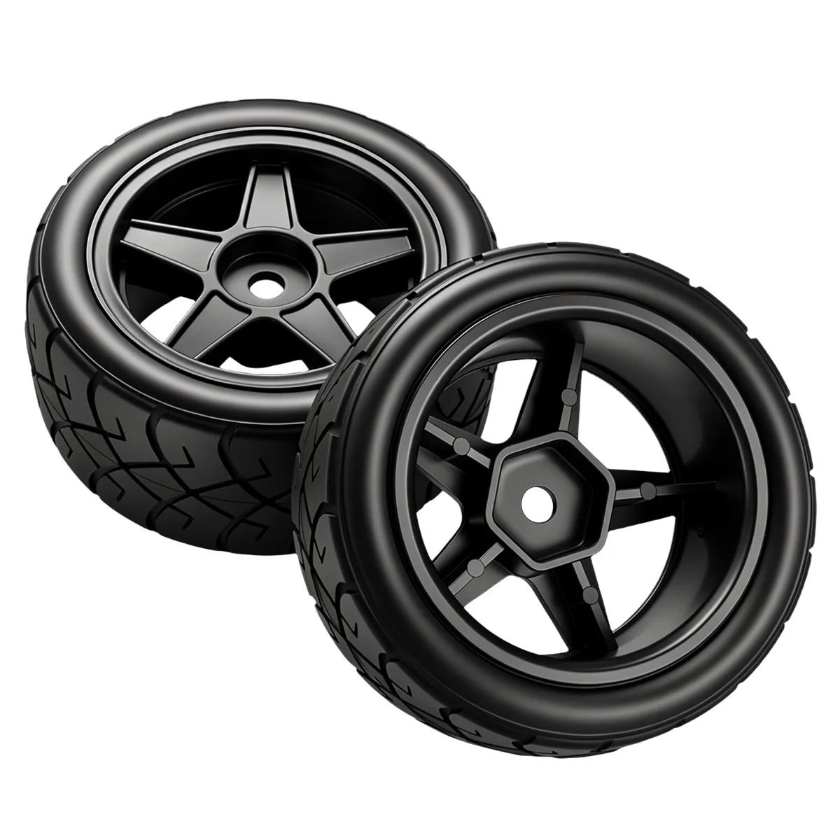57MM Rubber Tire Plastic Wheels Rim with 12mm Hex for 1/10 1/12 for RC Rally Racing Car TAMIAY M03 M04 M05 MB01 MF01 XM01 SW01 view 4