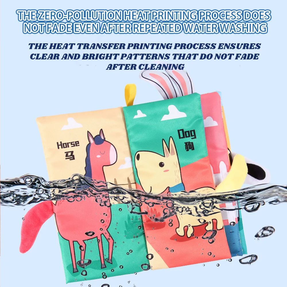 Libri per bambini da 0 a 6 mesi, libri morbidi plissettati in tessuto ufficiale touch and feel, nuovi giocattoli per bambini, giocattoli regalo per ragazzi e ragazze