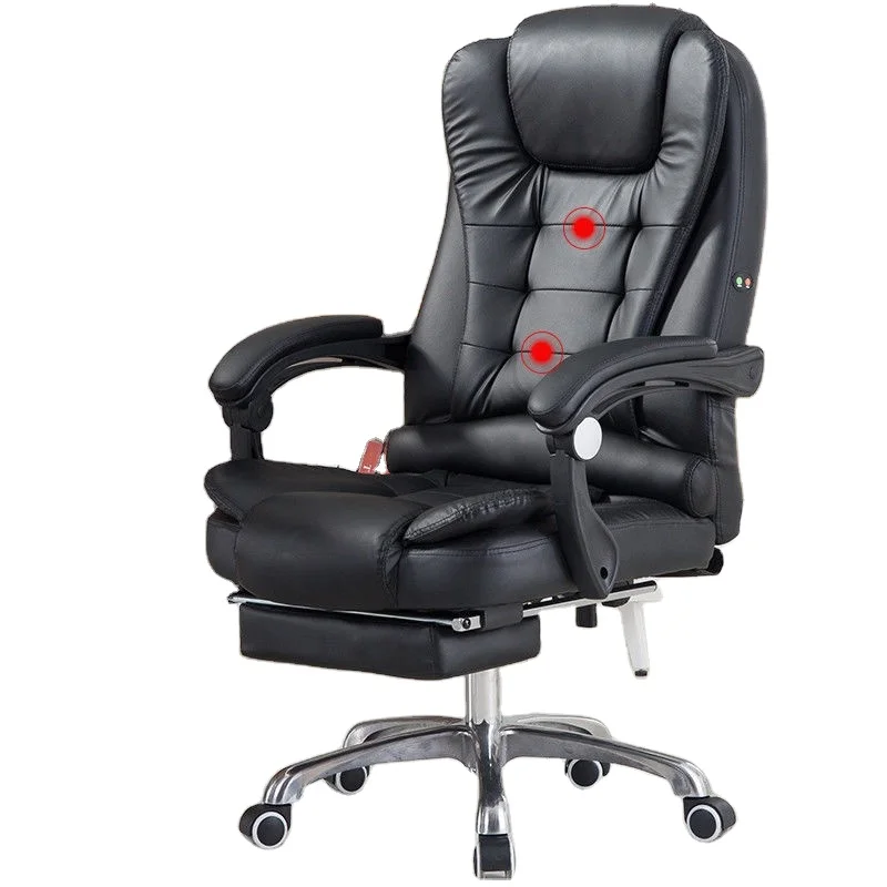 Office Furniture Cheap Price Luxury Leather Executive Ergonomic Recliner Massage Wheels Swivel Office