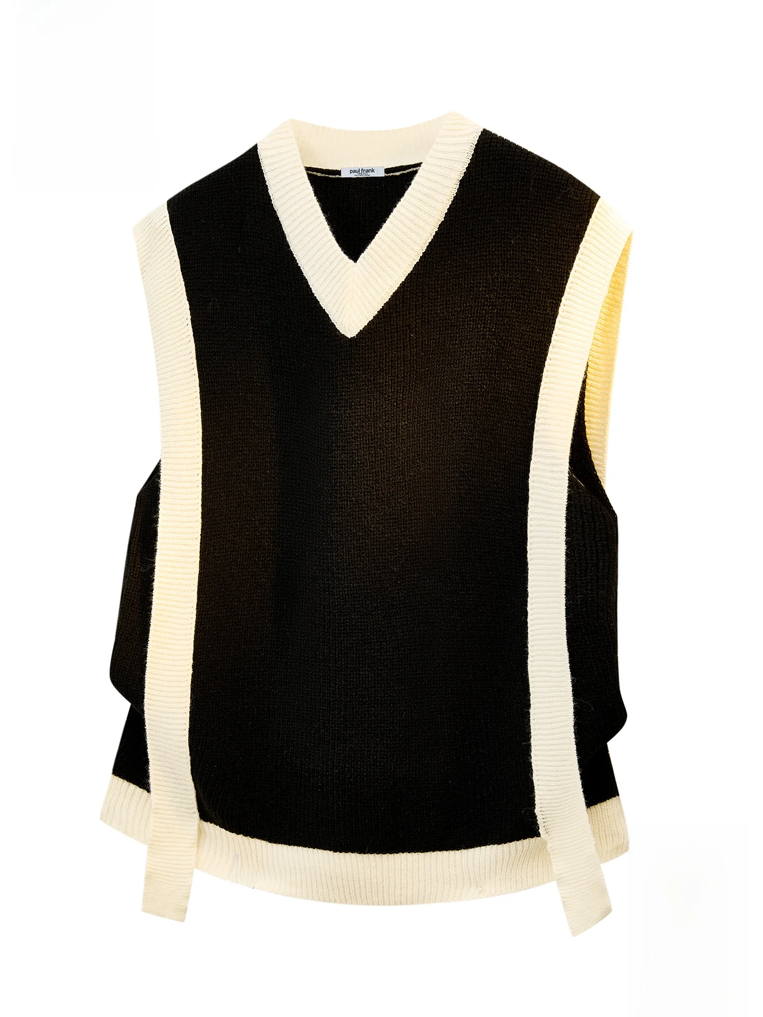 

Свитер Paul Frank M V-ne с дизайном обезьяны Large Mouth Monkey, без рукавов, повседневный, вязаный, осенний, модный