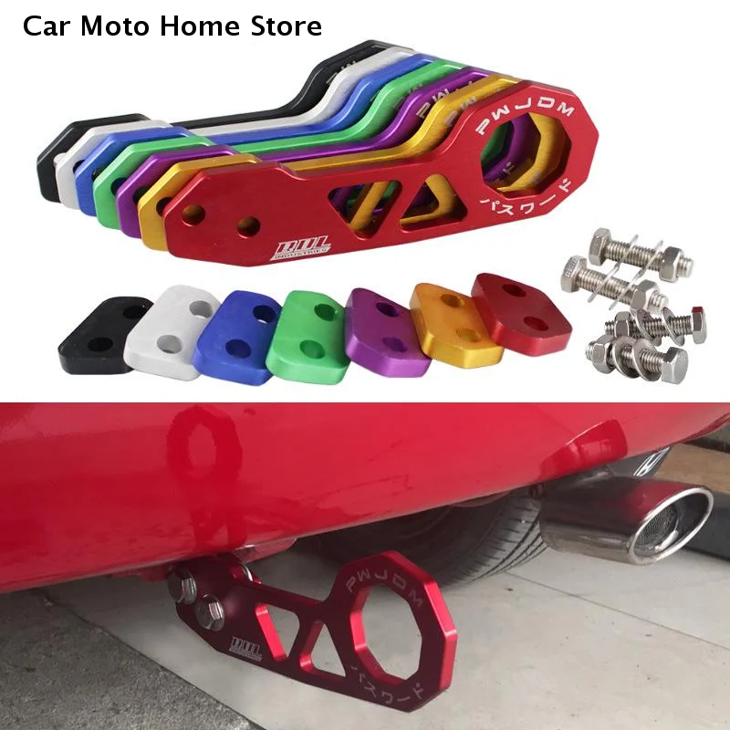 

【DM】1 комплект универсальных задних буксировочных крюков из алюминиевого сплава, ромбовидный буксировочный крюк, инструменты для буксировки для Civic Fit Jazz Gk5