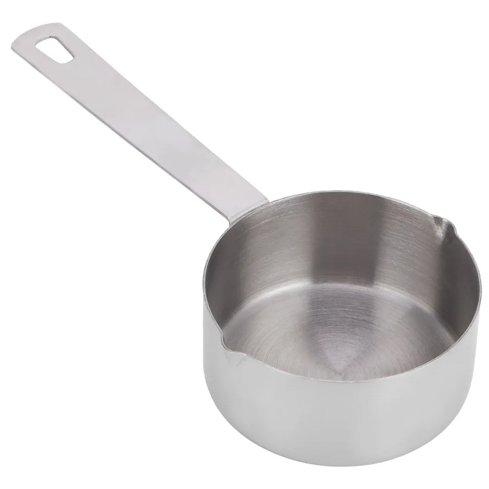 Stainless Steel Measuring Cup Dual Pour Mouth with Handle Measuring Scoop Professional Small Mouth Design Baking Dosing Spoon