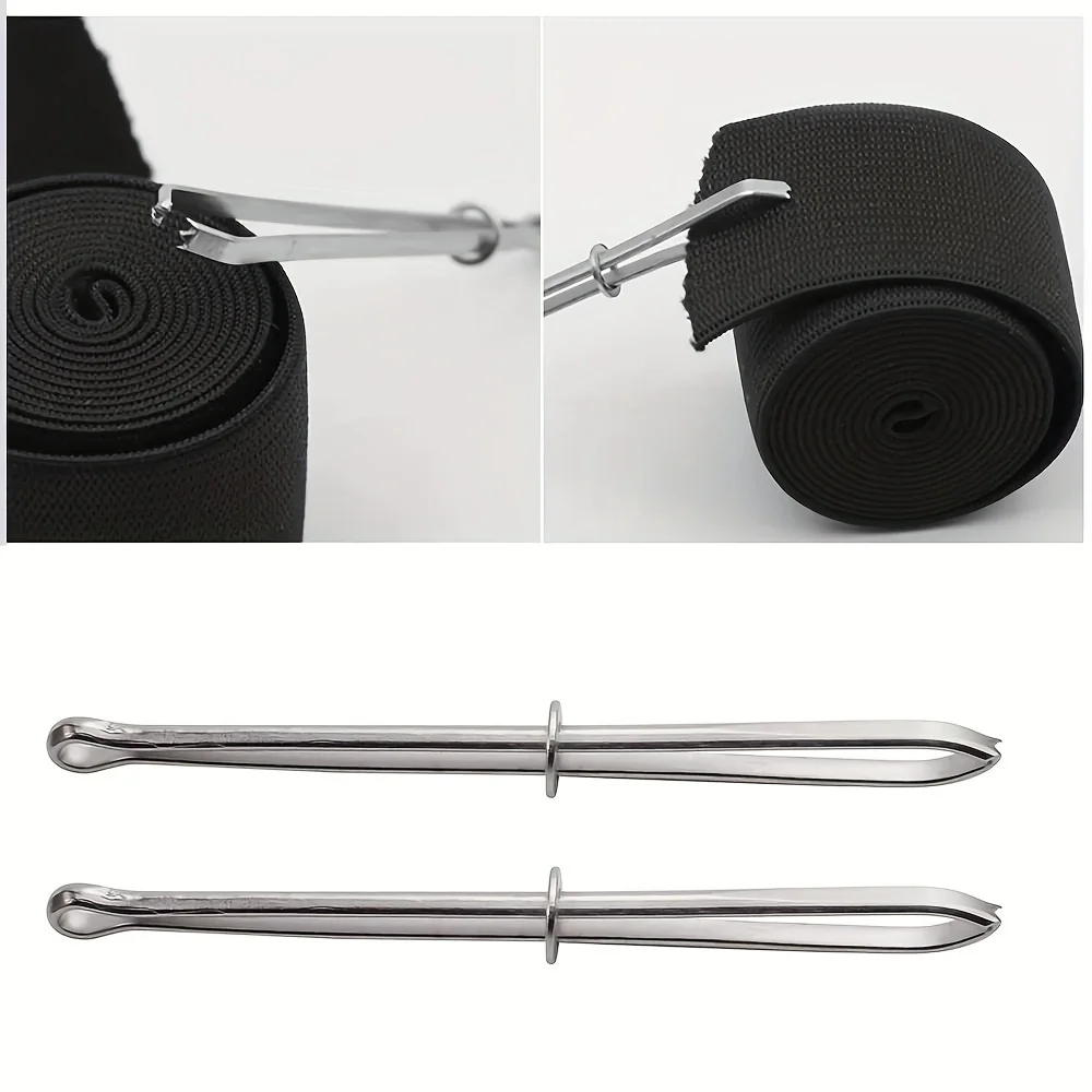 3PCS Garment Clips Sewing DIY Tools Elastic Tape Perforated Cross Stitch Threader Wear Elastic Clips (Wear Resistant Rope) image 5