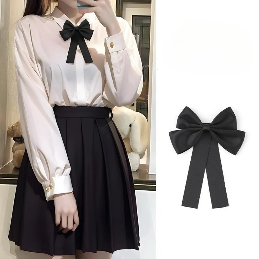Fashionable Minimalist Basic Bow Tie Women's Versatile College Style Workwear Collar Flower Bow Accessory