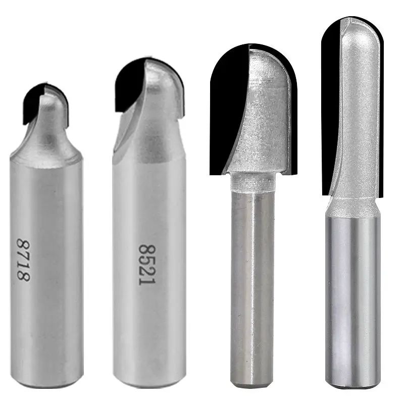 PCD Round Bottom Bit PCD Woodworking Cove Box Router Bit Cabinet Door Panel Ball Groove End Mill for MDF Particleboard