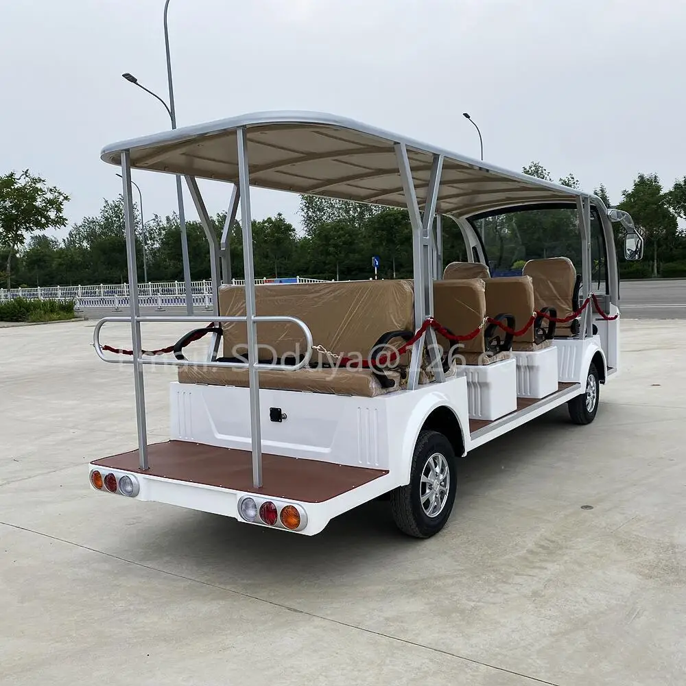 2024 New Product 11 Sets Passenger Electric Shuttle Bus 80-100km Sightseeing Electric Bus Tourist