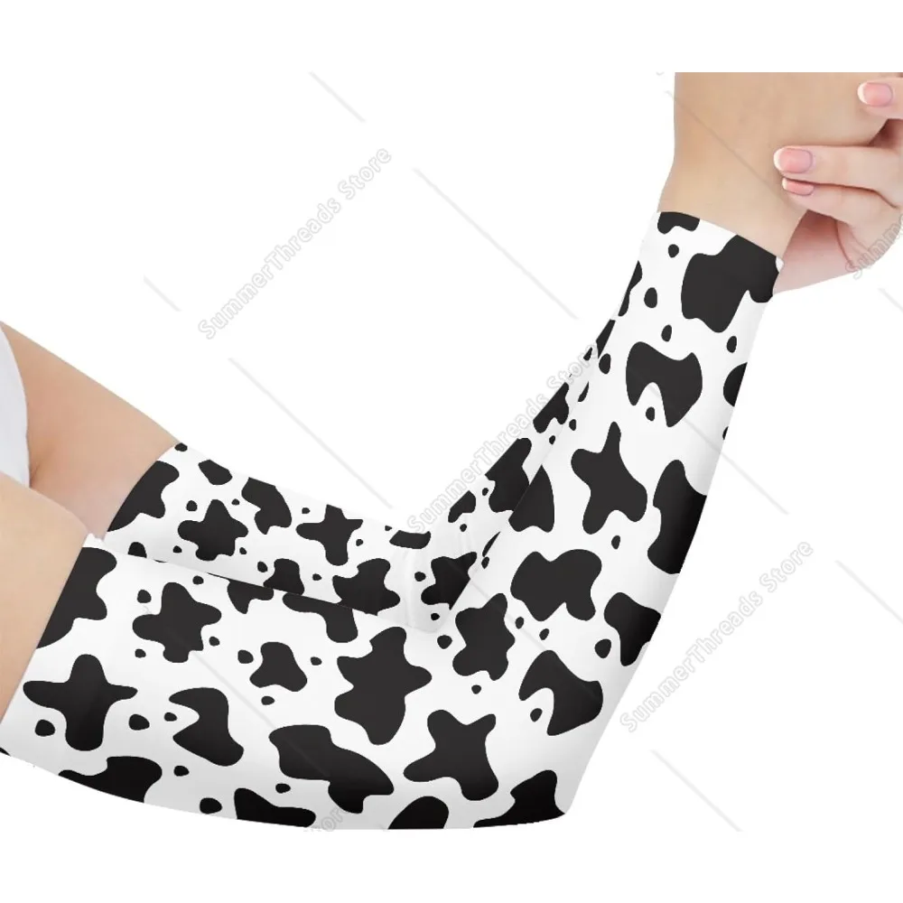 White Cow Binienty UV 자외선 차단 팔 슬리브 여성용 남성용, 골프, 달리기, 사이클링, 하이킹용 냉각 스포츠 슬리브