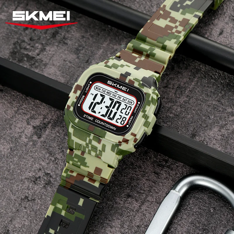 SKMEI 2343 Military Digital Watch Sports Shockproof Waterproof Multi Functional Men's Watch LED Display Alarm Clock Reloj Hombre - view 5
