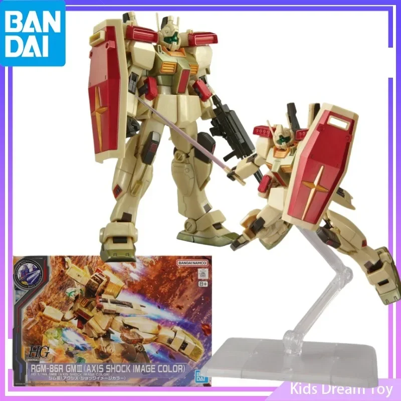 Bandai in Stock Original HG GUNDAM Anime RGM-86R GMⅢ (AXIS SHOCK IMAGE COLOR) Action Figures Toys Collectible Model Gifts Kids