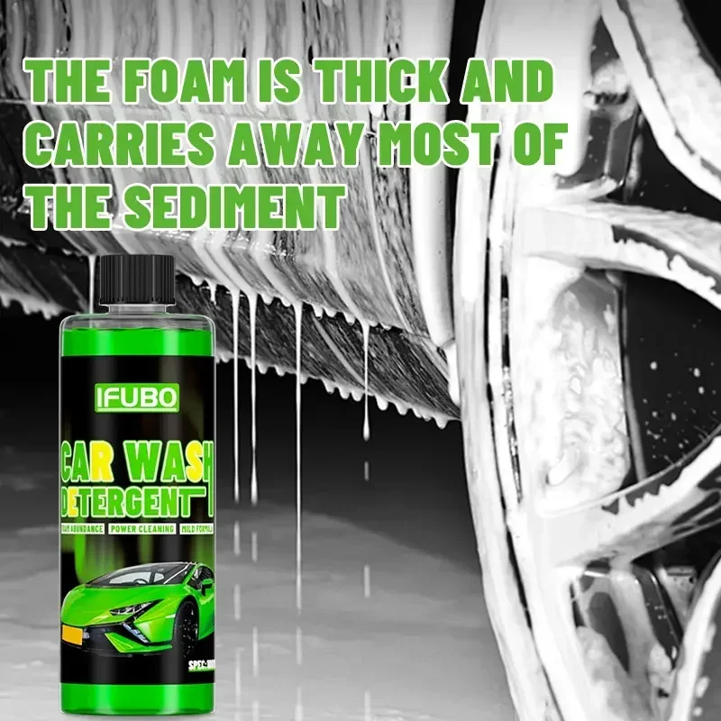 1 قطعة شامبو غسيل السيارات عالي الرغوة السائل التنظيف العميق شمع الماء الورنيش حماية مغذية لملحقات السيارة بالتفصيل