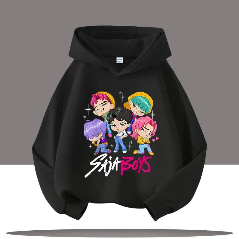 سترة هيب هوب KPop شيطان الصيادين لعام 2025 للمراهقات والأولاد على الطراز الكوري ملابس خروج بأكمام طويلة للأطفال لربيع الخريف مع قلنسوة