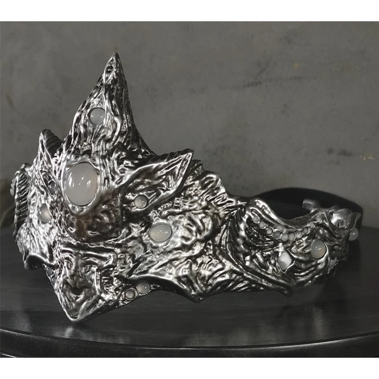 Dark Souls 3 Fire Keeper Bandes en cuir PU - Masque pour les yeux gothique de prêtresse, accessoire de cosplay