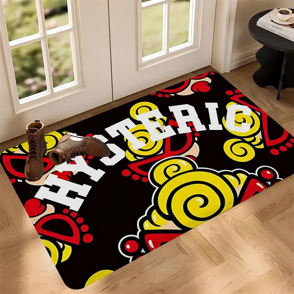 Fashion Brand H-Hysteric M-Mini Luxury Bathroom Mat Anti-slip Absorb Water Long Strip Cushion Bedroon Mat Welcome Doormat