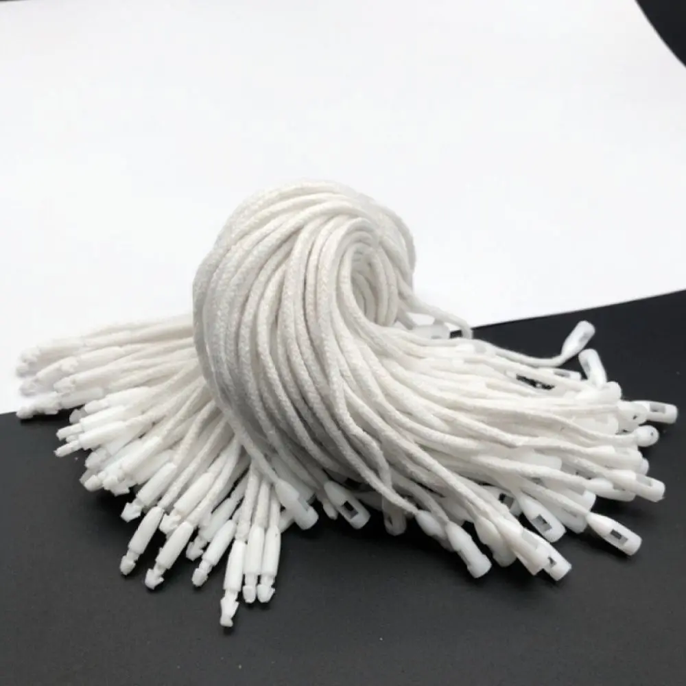 Clothing Tagging String Head Fasteners For Longjiao Apparel Label Hanging Durable Polyester Waxed Cord Supplies