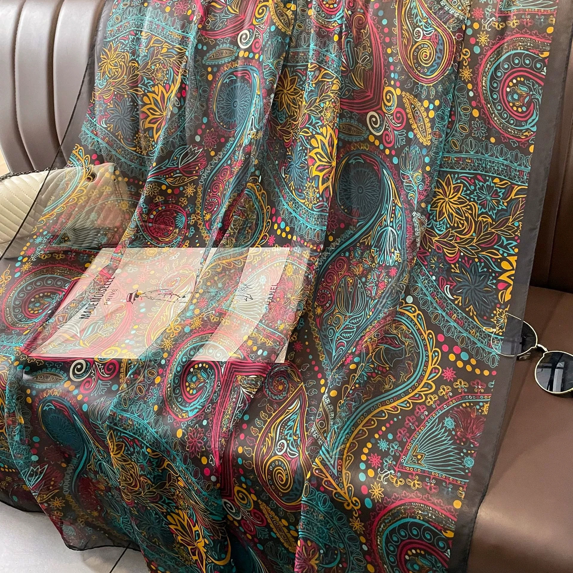 Spring Summer Women Large-size Printed Beach Shawls Muslim Hijabs Travel Sunscreen Scarf/Scarves image 2