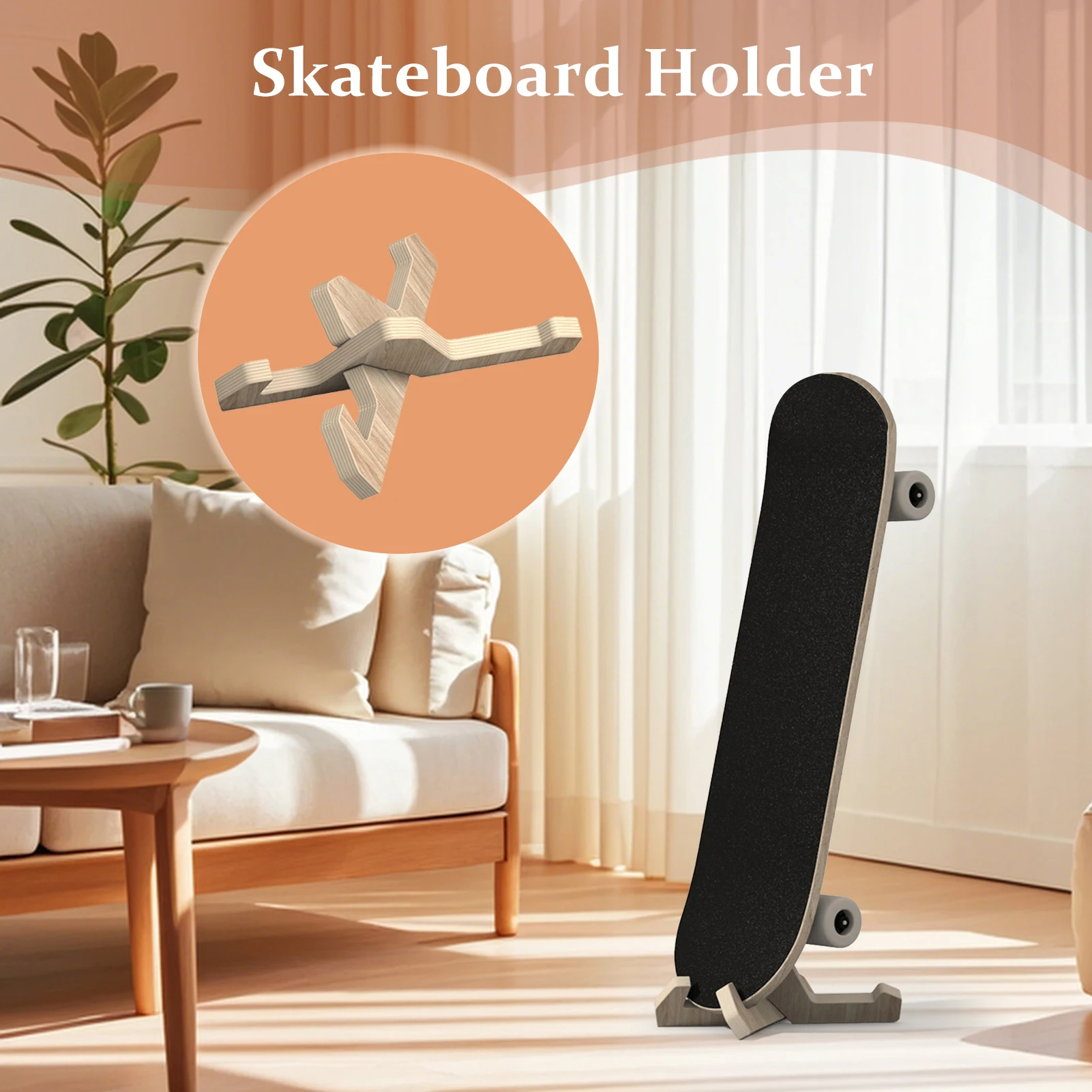 

Skateboard Stand 1 Pair Stable Wood Skateboard Rack Snowboard Stand Snowboard Hardware For Enthusiasts And Collectors Family