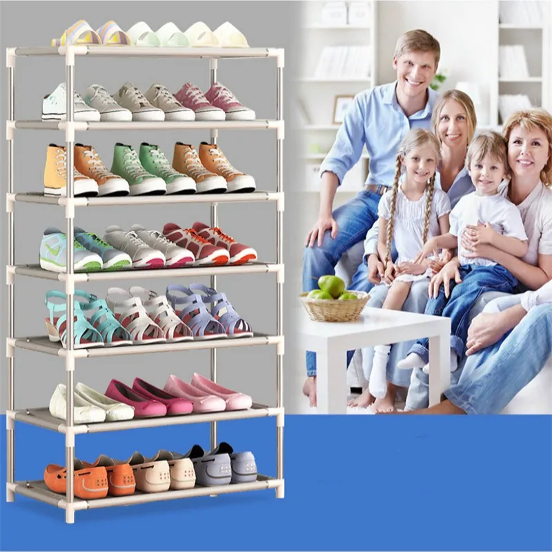 Dustproof Shoe Rack Shoes Storage Cabinet Shelf Door Hallway Stand Organiser Fashion Multi-Layer Shoe Rack Without Dust Cover