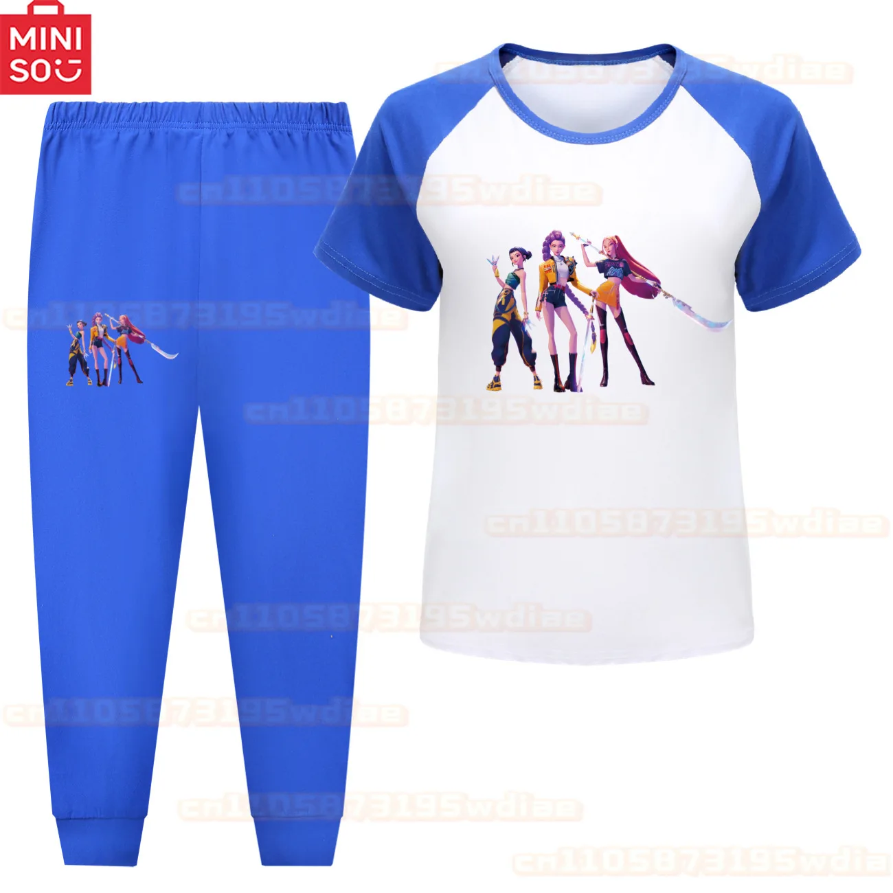 新しい KPop デーモンハンターズ子供パジャマセット幼児女の子半袖 Tシャツパンツ 2 個夏パジャマ快適な服