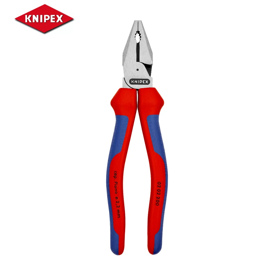 

Knipex High Leverage Combination Pliers Plastic Coated High-grade Special Tool Steel-Forged Oil-hardened Easier Cutting 0202200