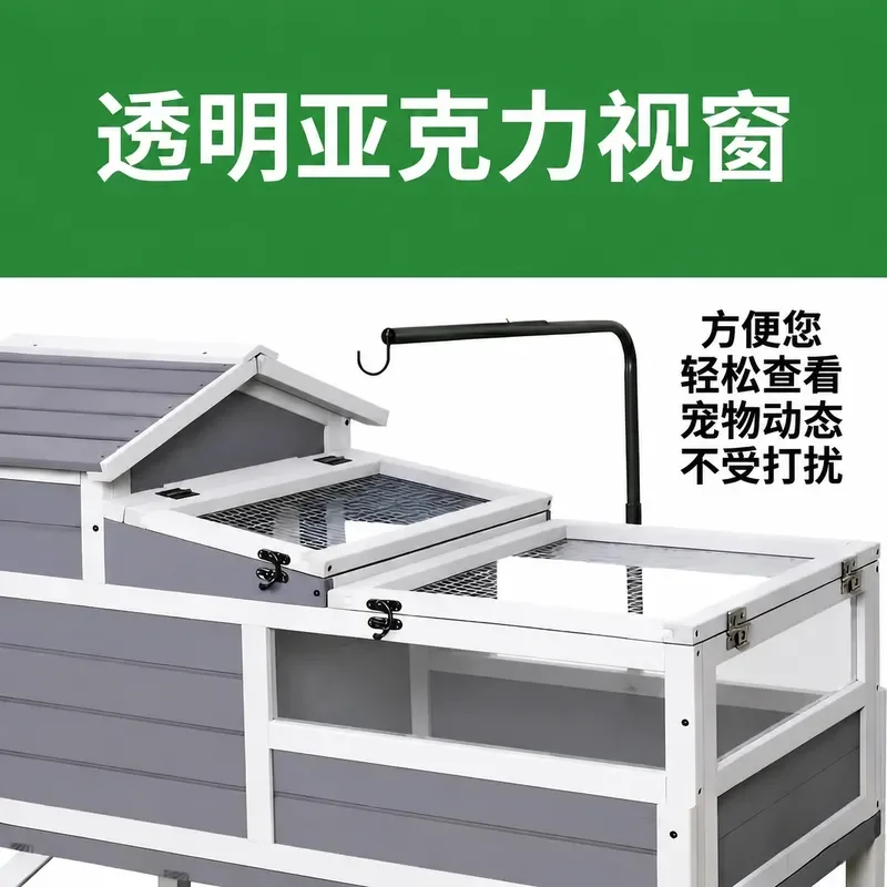 Solid Wood Turtle Box Reptile Ecological Cabinet Climbing Pet Breeding Closed Lizard Hide Nest Landscaping Terrarium