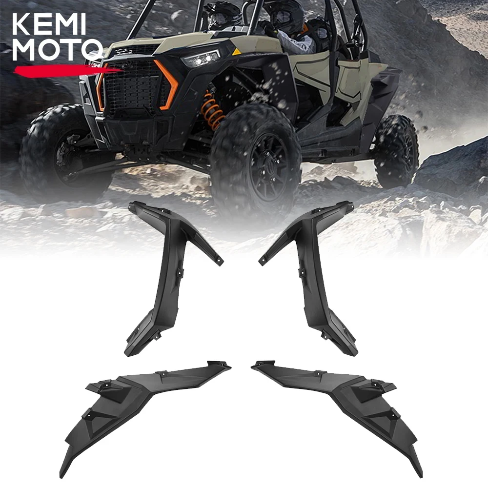 

UTV Fender Flares Mud Guards Super Extended Splash Flaps Compatible with Polaris RZR XP 4 1000 / RZR XP 4 Turbo S 2014-2023