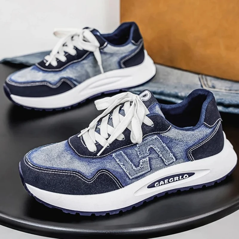 

Новая высококачественная мужская повседневная спортивная обувь, низкие, с круглым носком, в стиле ретро, прочные кроссовки на шнуровке большого размера