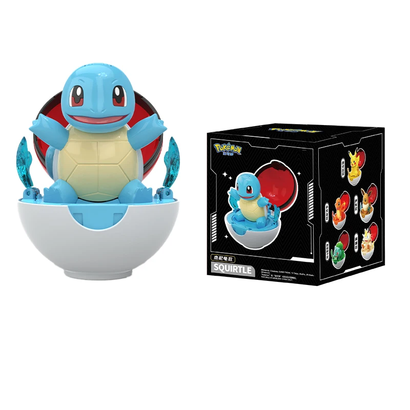Pokemon Figur Bulbasaur Eevee Charmander Squirtle Pikachu Piplup Cubone Mimikyu Jigglypuff Pokeball Spielzeug Ornament Puppe