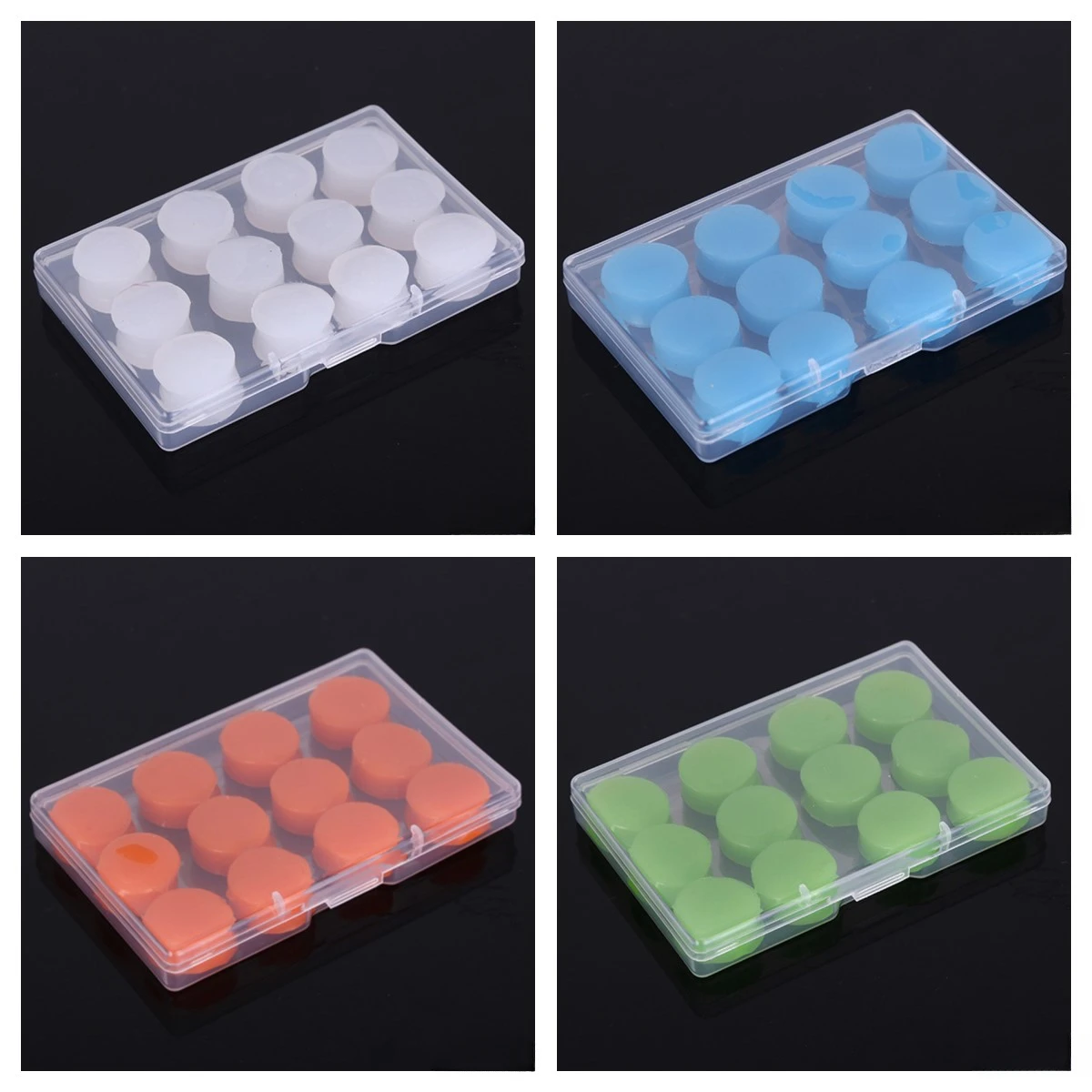 6/12Pcs Silicone Ear Plugs Reusable Earplugs for Sleeping Swimming Traveling Working Studying Noise Reduction Flexible Ear Plugs