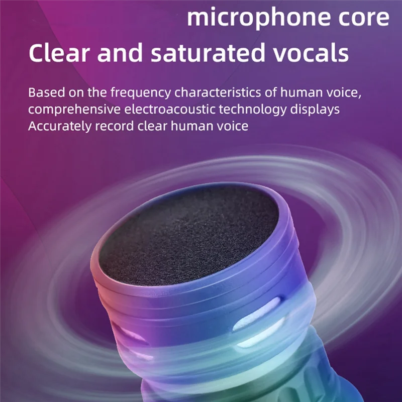 

2.4G Wireless Microphone RGB Microphone Rechargeable Dynamic Microphone For KTV Church Show Meeting Home-AU47