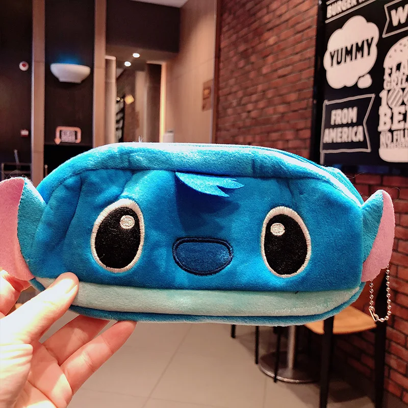 Anime Stitch Plush bag Girls Makeup bag Boys Pencil Box School  Cute Large Capacity Pencilcase Stationery School Supplies