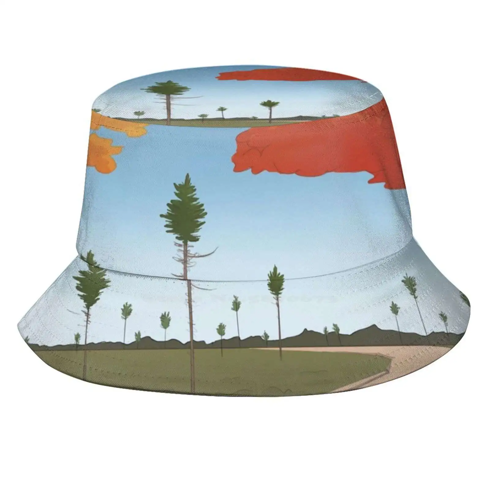 Autumn Boardwalk Sun Cap Fisherman Hat Bucket Hats Boardwalk Nature Squirrel Trees Autumn Fall Marsh Swamp Bog Forest Bushes