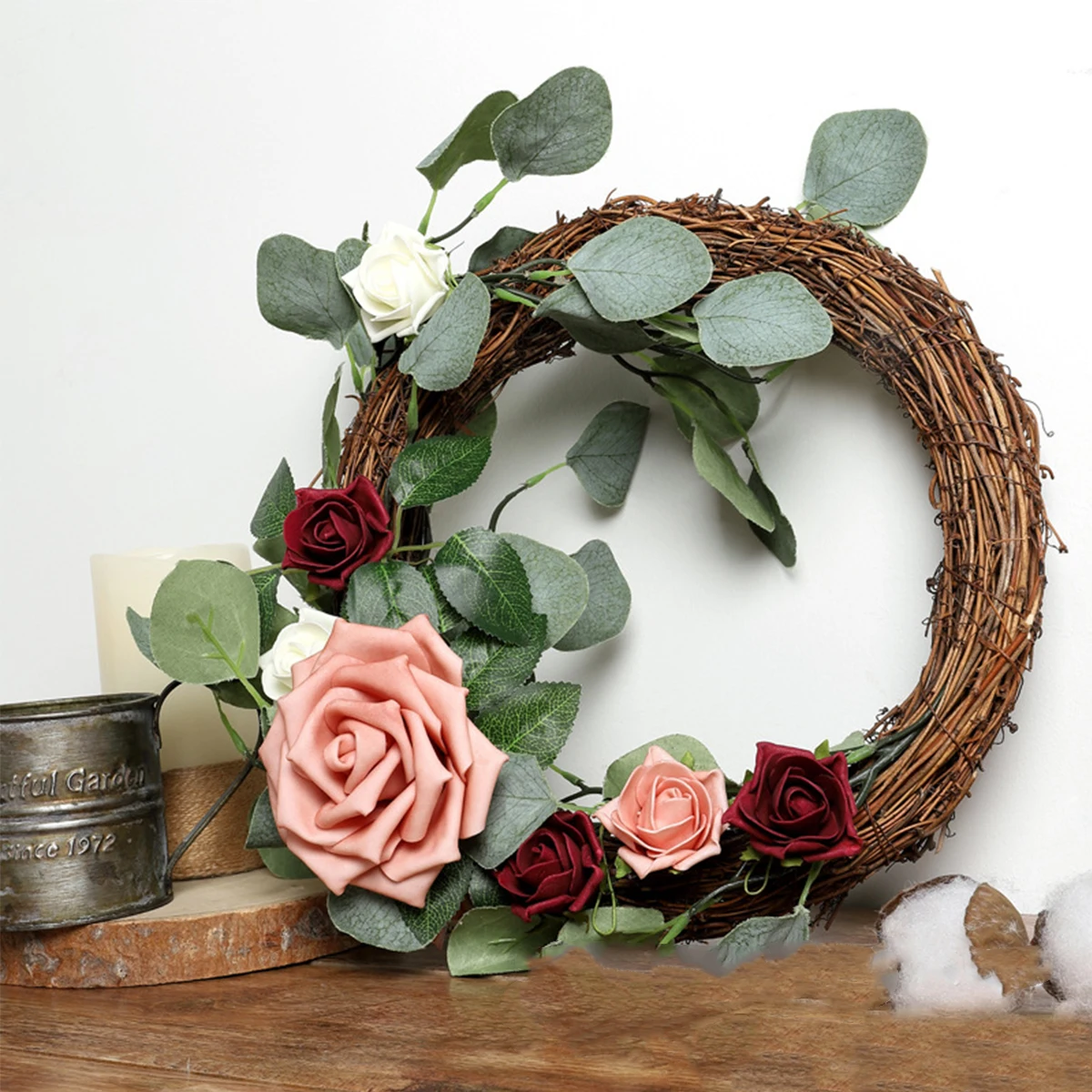 

20/25/30/40CM Christmas Artificial Wreath Wicker Vine Ring Festival Rattan Garland Party Decoration Garlands