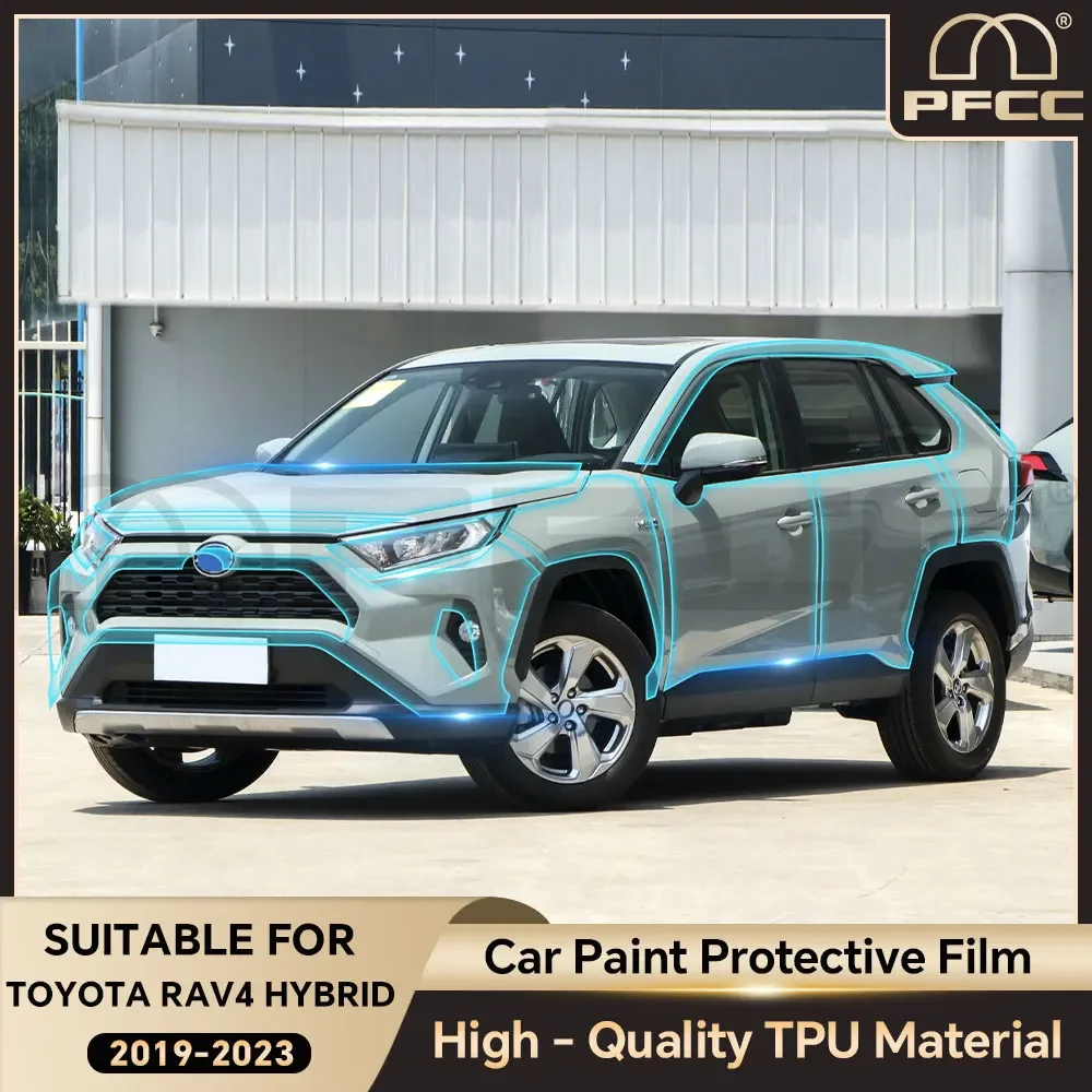 PFCC Car Precut Paint Protection Clear Film PPF TPU for Toyota RAV4 Hybrid XA50 2019-2024 Accessories Kit Sticker Transparent