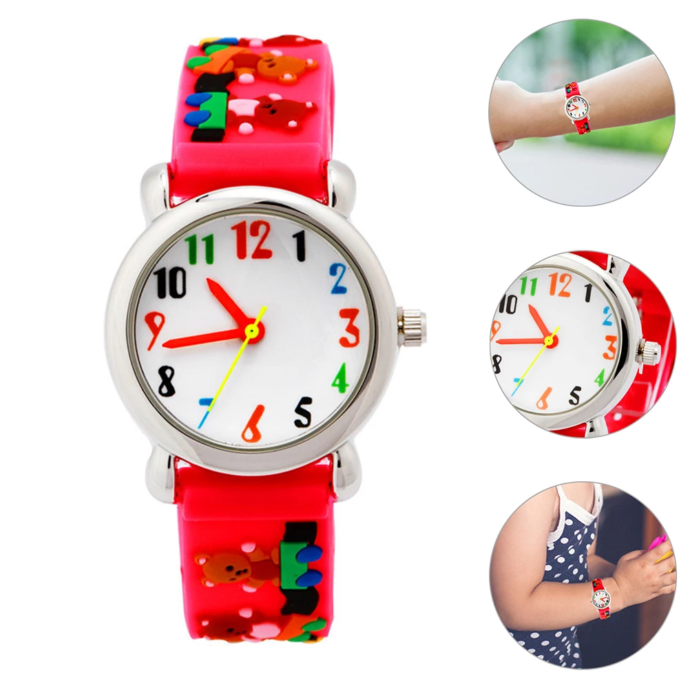 3D Cartoon Watch for Kids Children Wristwatch Zinc Alloy PVC Durable Adjustable Strap Birthday Gift Kid Watch Easy Time Check