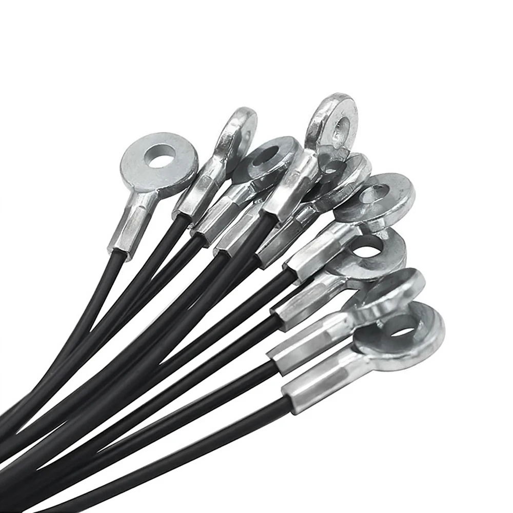 1PCS 3/5mm Black PVC Coated Cable 304 Stainless Steel Safety Rope  Insurance Rope With M8 Galvanized Hole Terminal Widely Used
