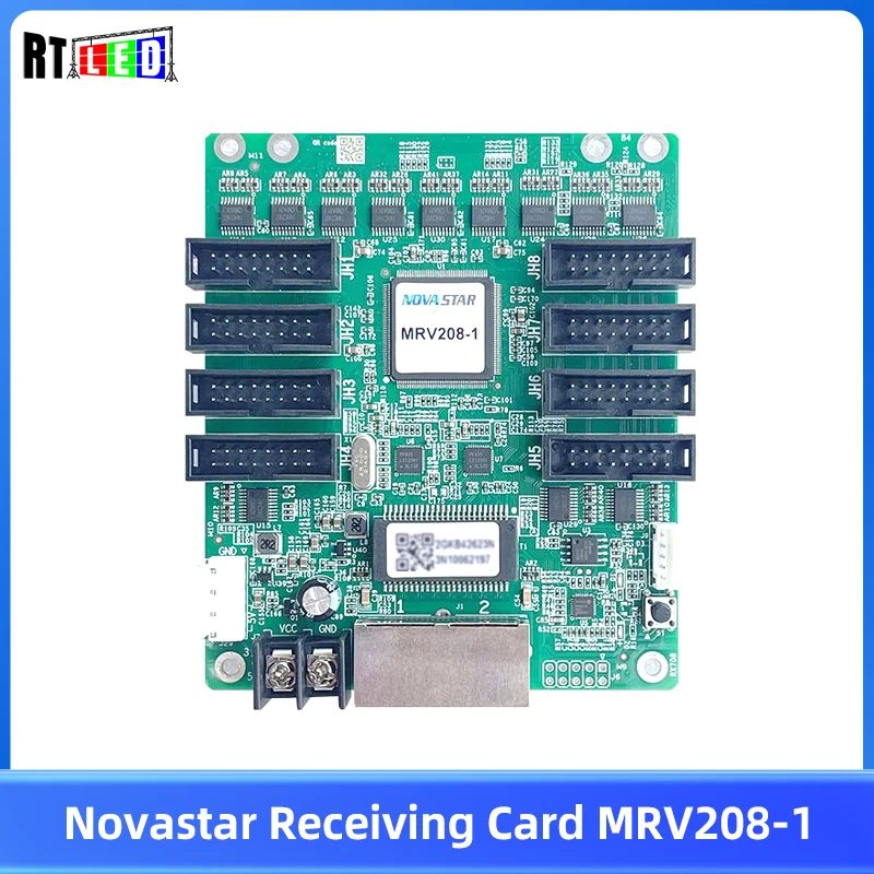 MRV208-1 Novastar Receiving Card Full Color Large LED Video Screen Cassette 8 HUB75E Ports Interface 256x256 Pixel Controller